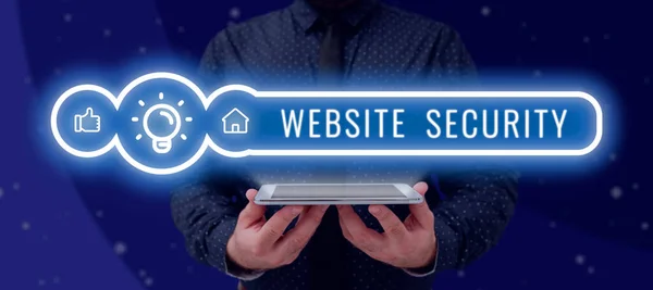 Didascalia Testo Che Presenta Sicurezza Del Sito Web Concetto Business — Foto Stock