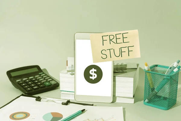 Sign Displaying Free Stuff Business Concept Any Thing You Can — Stock Photo, Image