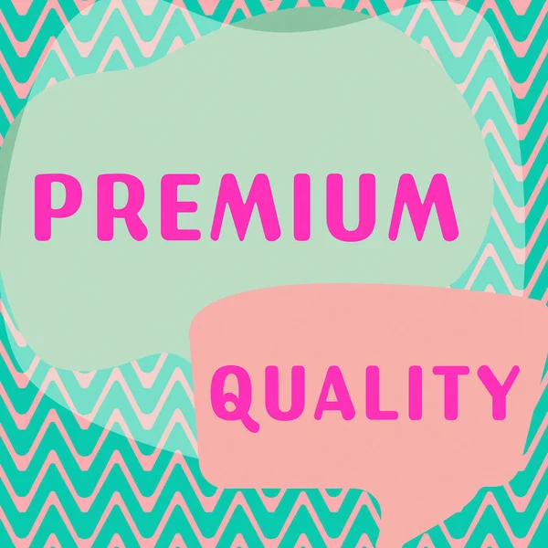 Inspiratie Teken Premium Kwaliteit Woord Geschreven Een Merk Dat Graad — Stockfoto