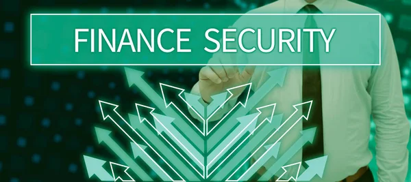 Schreiben Von Textanzeigen Finance Security Business Overview Erhöhung Der Finanzen — Stockfoto