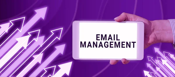 Handschriftlicher Text Mail Management Geschäftsübersicht Die Ihnen Die Macht Gibt — Stockfoto