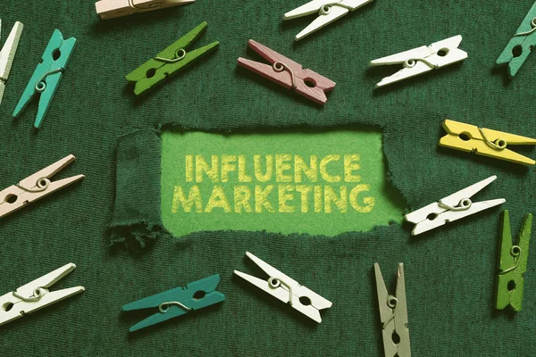 Inspiración Mostrando Signo Influencia Marketing Idea Negocio Forma Comercio Medios —  Fotos de Stock