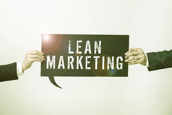 Kézírás Szöveg Lean Marketing Internet Koncepció Vizsgálatáért Felelős Kiskereskedelmi Stratégia — Stock Fotó