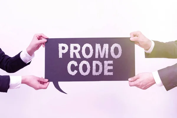 Text Zobrazující Inspiraci Promo Kód Business Idea Digitální Čísla Která — Stock fotografie