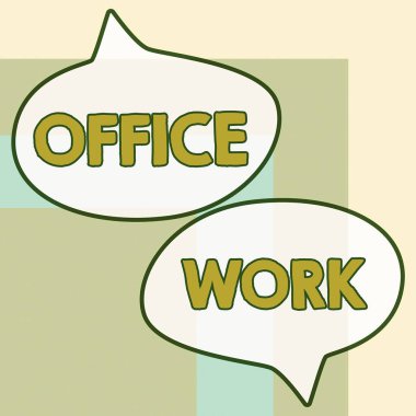 Yazı başlığı Ofis Çalışması, İş Gösterimi Başlıca ofis ortamında olan bir çalışma