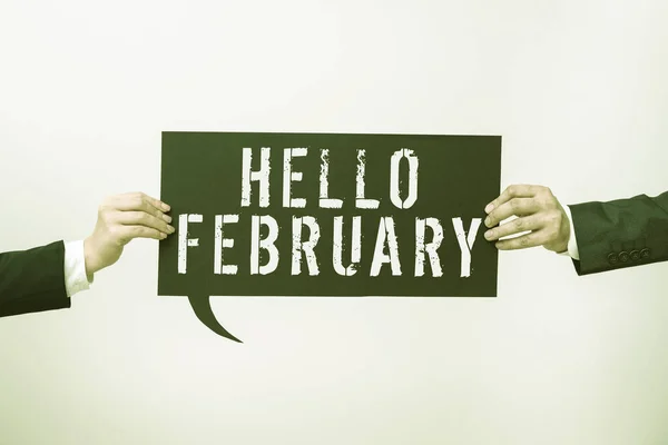 Hello February — 图库照片