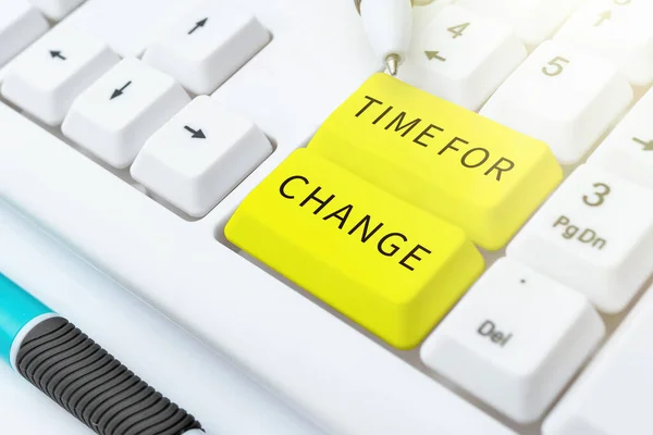 Bildunterschrift Time Change Conceptual Photo Take Action Neuanfänge Leben Verändern — Stockfoto
