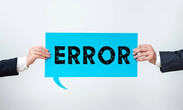 Handwriting Text Error Word Written Failure Deviation Intended Performance Behavior — Stock Photo, Image