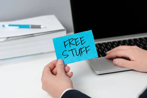 Sign Displaying Free Stuff Business Idea Any Thing You Can — Stock Photo, Image