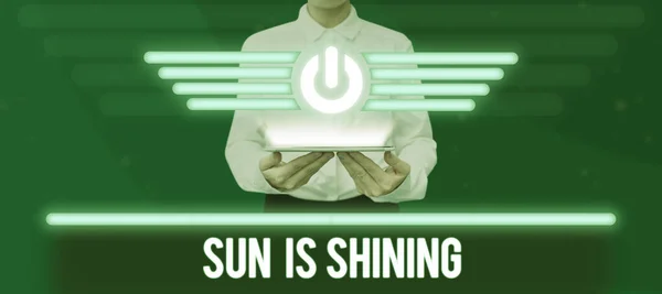 Text Tecken Som Visar Sun Shining Affärsidé Det Något Sprider — Stockfoto