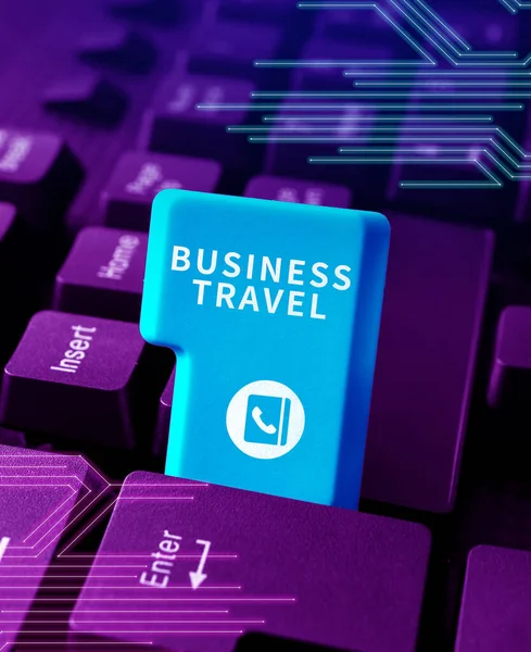 Handschreibzeichen Business Travel Word Für Das Hinzufügen Neuer Informationen Oder — Stockfoto