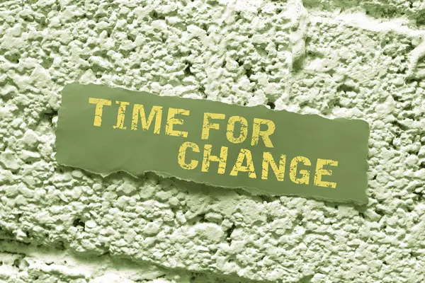 Escribir Mostrando Texto Tiempo Para Cambio Foto Conceptual Tomar Acción — Foto de Stock
