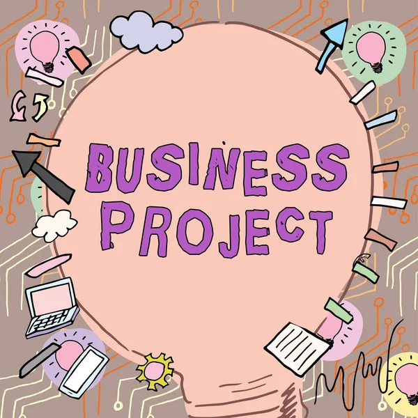 Handschrift Tekst Business Project Internet Concept Bedrijf Dat Eerste Fase — Stockfoto