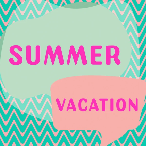 Sinal Escrita Mão Summer Vacation Conceito Negócios Várias Viagens Curtas — Fotografia de Stock