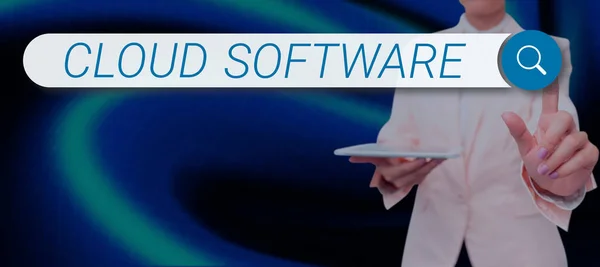 Testo Che Mostra Ispirazione Cloud Software Business Showcase Livello Dei — Foto Stock