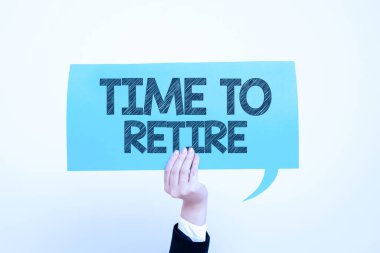 Metin başlığı Emeklilik Süresini sunar, Doğal bir uyku periyodu için sözcük ya da bazı komik çerçevelerin hareketsiz tasarım halinde olması Konuşma Baloncukları ile Arkaplan