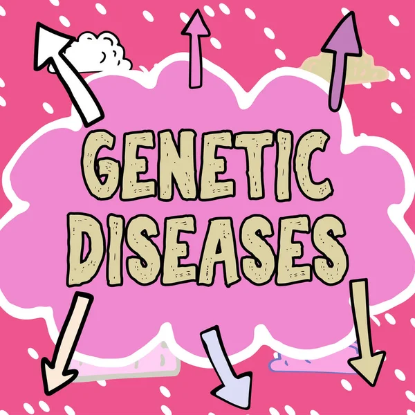 Kavramsal Manşet Genetik Hastalıklar Bir Fikri Geliştirmek Için Öğretilen Fikirler — Stok fotoğraf