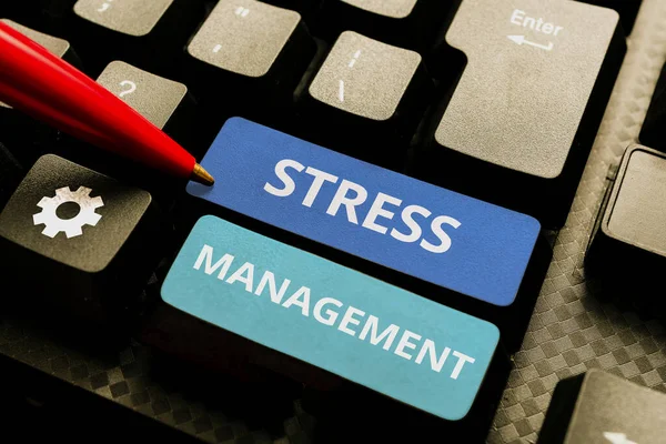 Teksten Weergeven Stress Management Concept Betekent Falen Een Onderdeel Van — Stockfoto