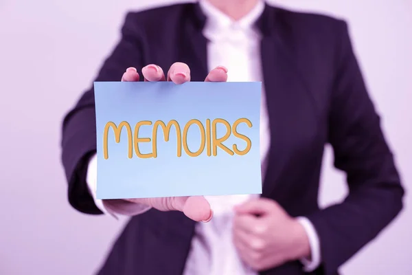 Yazısı Metin Anıları Bireylerin Anlar Veya Olay Hakkında Yazdıkları Hatıraların — Stok fotoğraf