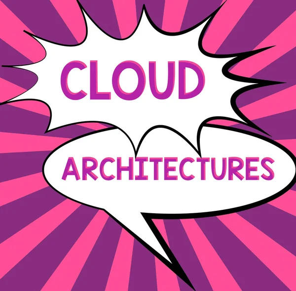 Scrittura Mano Testo Cloud Architectures Business Approach Live Life Purpose — Foto Stock