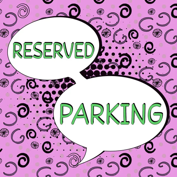 Bildunterschrift Großansicht Des Bildes Mit Der Bildunterschrift Reserved Parking Business — Stockfoto