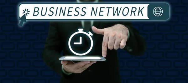 Handschrift Text Business Network Business Ansatz Kommerzielle Einheit Mit Der — Stockfoto