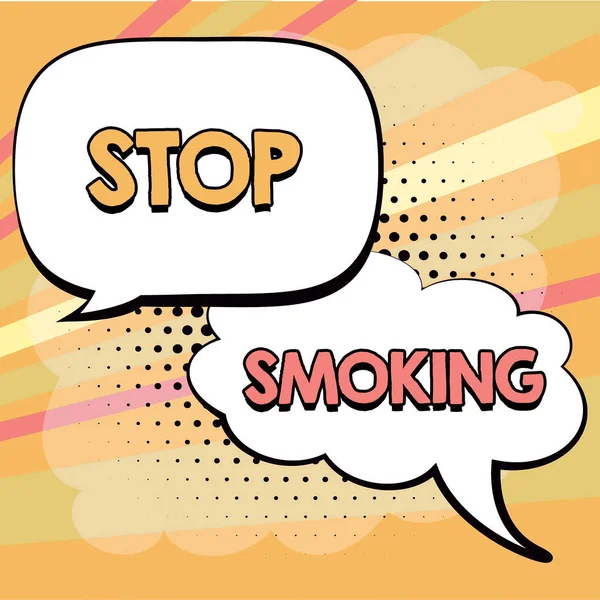 Kavramsal Gösterim Sigara Çmeyi Durdur Fikri Olaylar Dizisinin Anlatım Biçimi — Stok fotoğraf