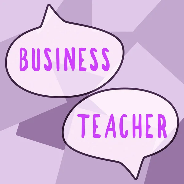 Conceptuele Weergave Business Teacher Word Geschreven Nieuwe Zaken Die Gevormd — Stockfoto