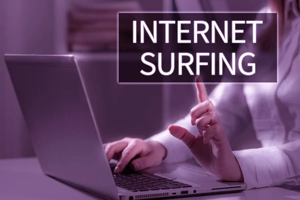 Text Zobrazující Inspiraci Internet Surfování Obchodní Koncept Formální Účet Zaměstnance — Stock fotografie