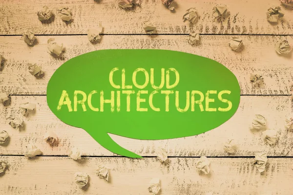 영감을 클라우드 Cloud Architectures 텍스트 프라이드 목적있는 Promise Important Informations — 스톡 사진