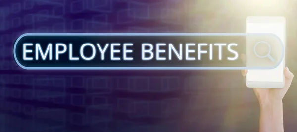 2017 텍스트 Employee Benefits Internet Concept Form Refederment Workers Wee — 스톡 사진