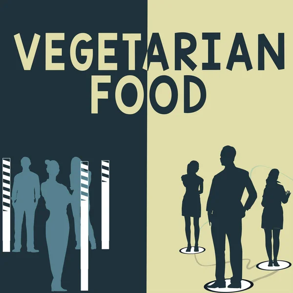 Legenda Conceitual Vegetarian Food Visão Geral Negócio Refere Cozinha Que — Fotografia de Stock