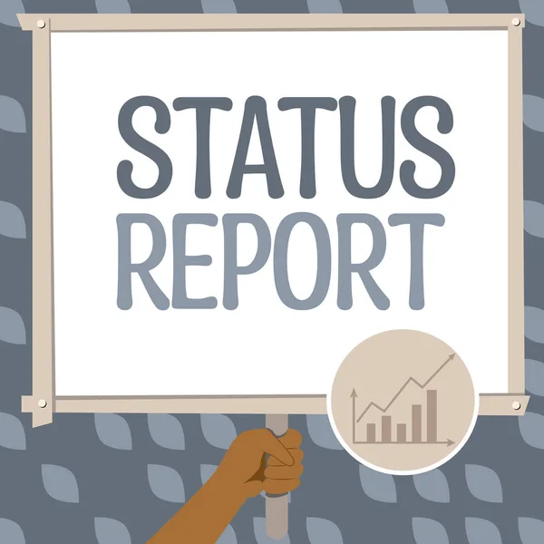 Inspiratie Met Uithangbord Status Rapport Business Idee Niet Uitgaan Voor — Stockfoto