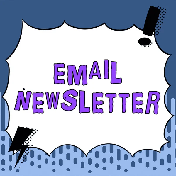 Email Newsletter Word Written Giving Employees Success Important Messages Tablet — 스톡 사진