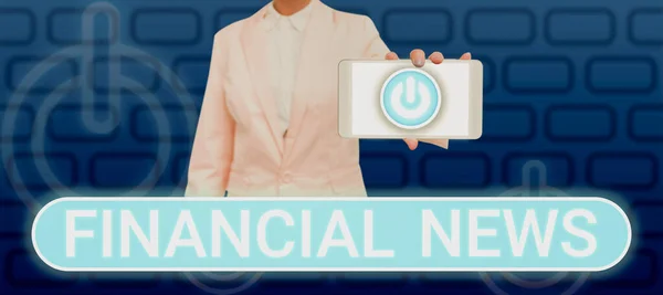 Text Sign Showing Financial News Word Written Szokj Hozzá Legújabb — Stock Fotó