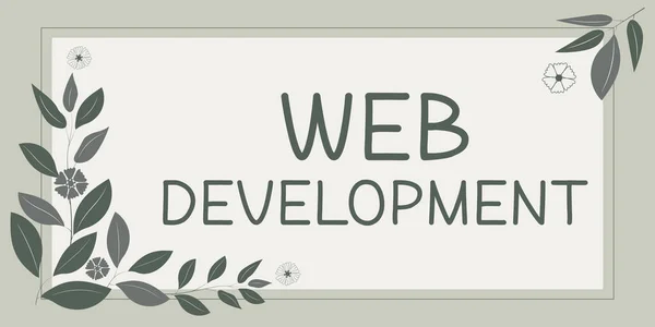 Web Development Word Work 인터넷 사이트 개발에 관련된 Word Work — 스톡 사진