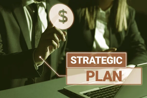 Konceptuell Bildtext Strategisk Plan Affärsidé Ledarskap Och Business Kommando Coaching — Stockfoto