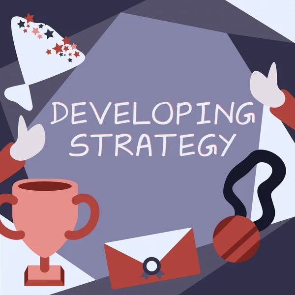 인터넷 컨셉트 Developing Strategy Internet Concept Powerful Ways Connect Online — 스톡 사진