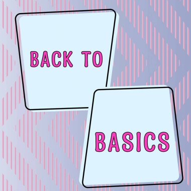 El yazısı işareti Temel, kavramsal fotoğraf sağlıklı rutin yaşam tarzı İyi beslenme egzersizleri çerçeveler Etrafında yapraklar ve çiçekler ve içinde önemli duyurular.