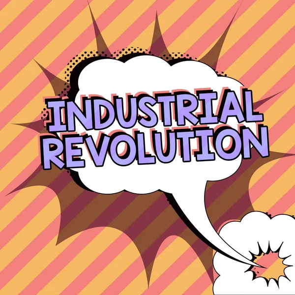 Texte Manuscrit Révolution Industrielle Changements Approche Affaires Dans Fabrication Les — Photo