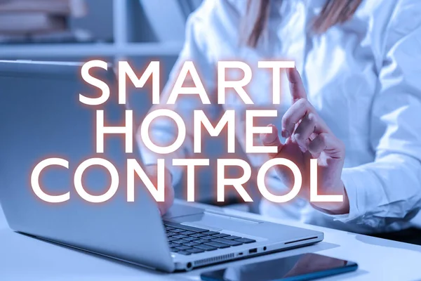 사이트 스마트 컨트롤 Smart Home Control Business Showcase Internet Things — 스톡 사진
