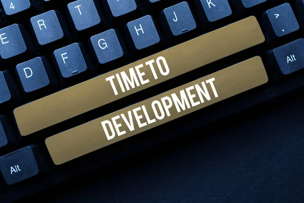Tekst Pisma Ręcznego Time Development Concept Meaning Business Startup Planning — Zdjęcie stockowe