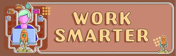 Logga Visa Arbete Smartare Word Skrivet Först Att Undvika Missförstånd — Stockfoto