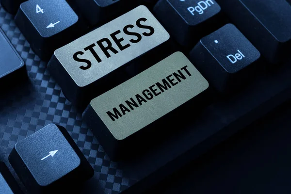 Text Bildtext Presenterar Stress Management Internet Concept Fel Del Din — Stockfoto
