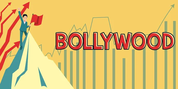 Text Tecken Som Visar Bollywood Affärsidé Som Organiserar Och Tar — Stockfoto
