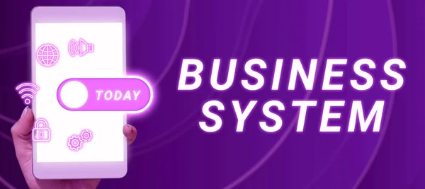 Conceptual Caption Business System Business Showcase General Change Way Business — Stock fotografie
