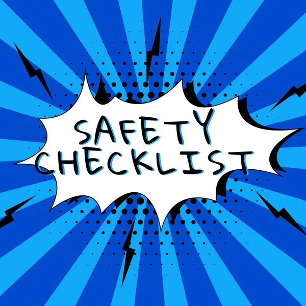 Scrivere Mano Testo Sicurezza Checklist Business Idea Indagare Particolari Interazioni — Foto Stock