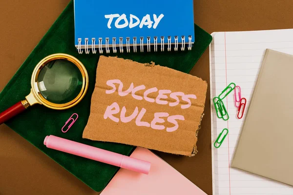 Tekst Met Inspiratie Succes Regels Business Concept Biedt Begeleiding Bazen — Stockfoto