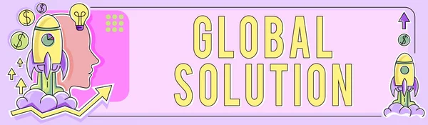 Tekst Pokazujący Inspirację Global Solution Business Showcase Prototypes May Solve — Zdjęcie stockowe