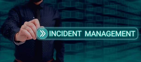 Handskriftsskylt Incident Management Begreppet Innebörd Befintliga Produkter Tjänster Kommer Varelse — Stockfoto